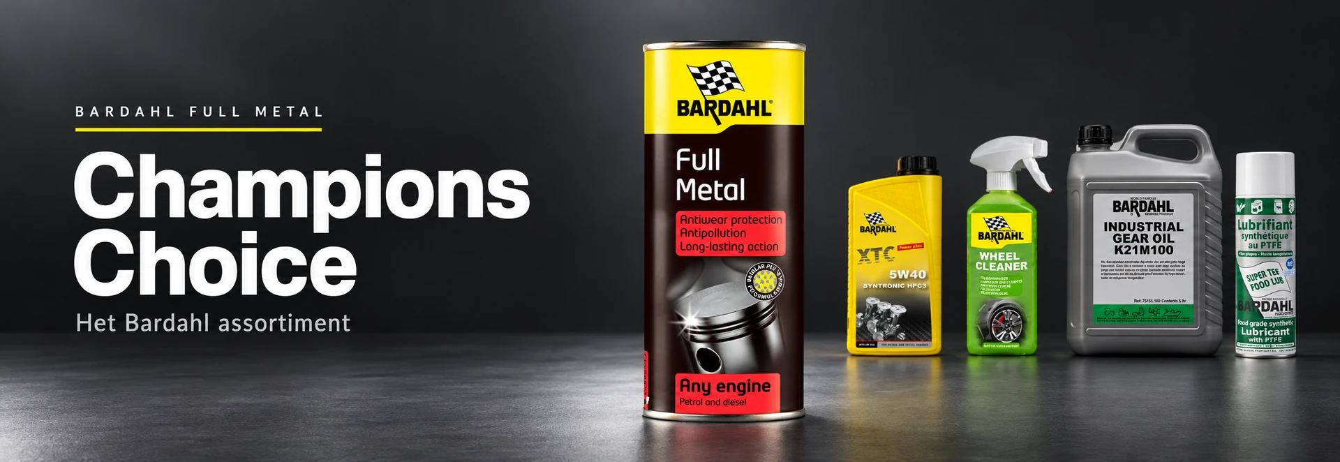 Bardahl productassortiment met Full Metal