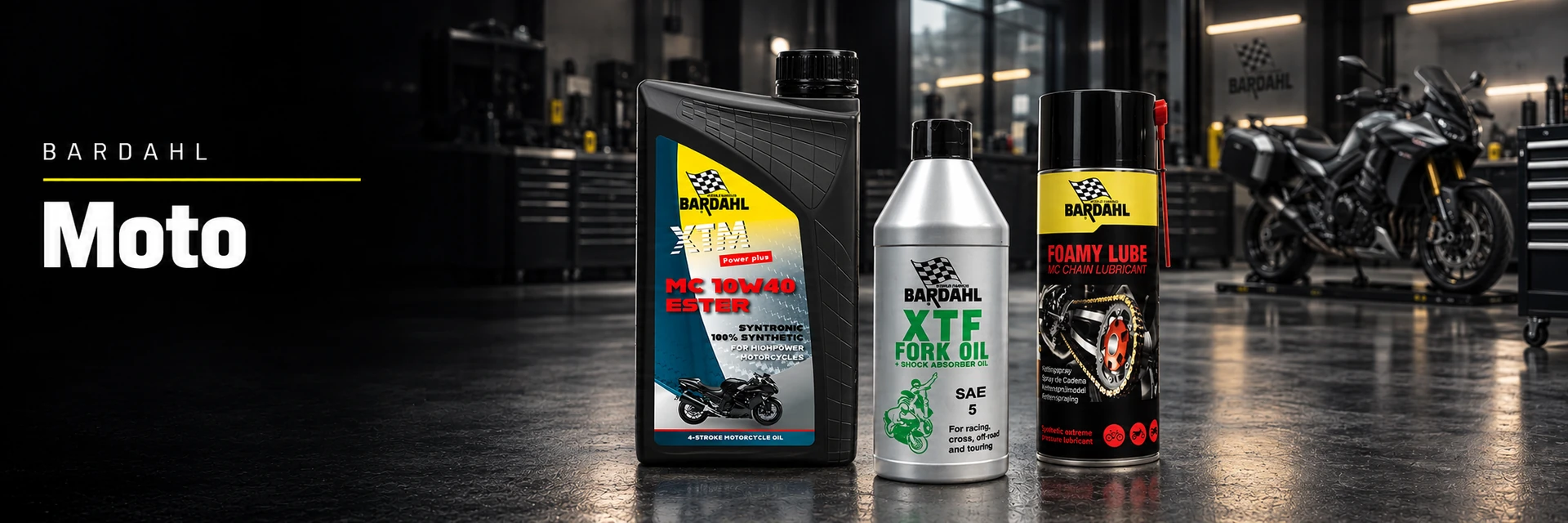 Bardahl motorfietsolie en onderhoudsproducten